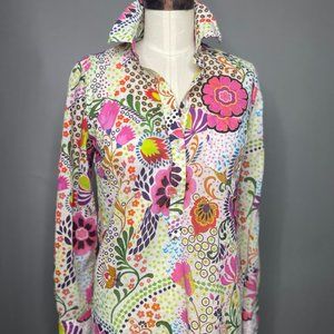 J CREW  CLASSIC FLORAL PRINT BUTTON DOWN VINTAGE